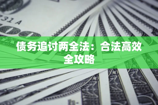 武汉债务追讨两全法：合法高效全攻略
