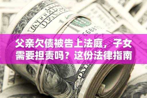 武汉父亲欠债被告上法庭，子女需要担责吗？这份法律指南必须看完