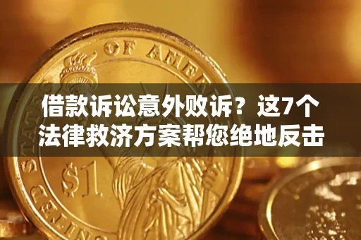 武汉借款诉讼意外败诉？这7个法律救济方案帮您绝地反击！