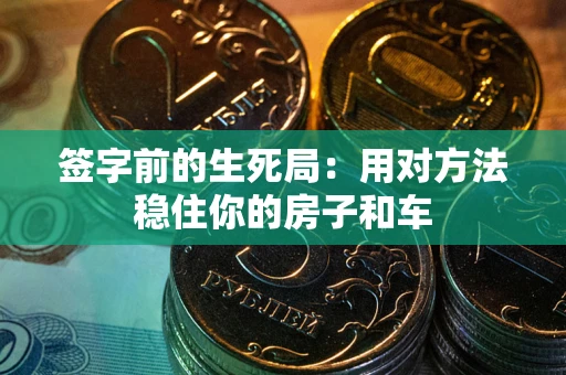 武汉签字前的生死局：用对方法稳住你的房子和车