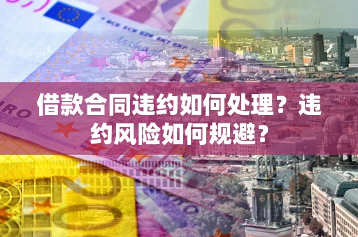 武汉借款合同违约如何处理？违约风险如何规避？