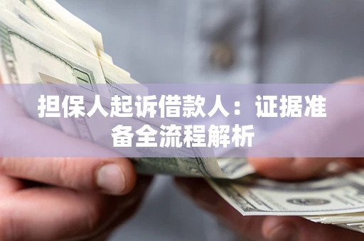 武汉担保人起诉借款人：证据准备全流程解析