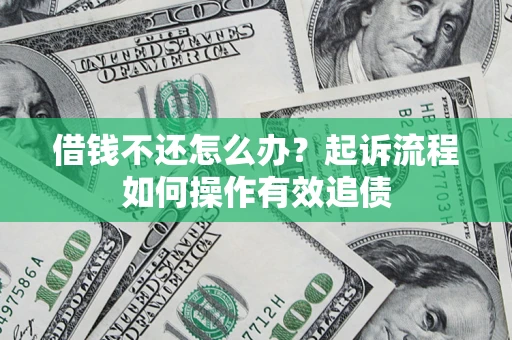 武汉借钱不还怎么办？起诉流程如何操作有效追债