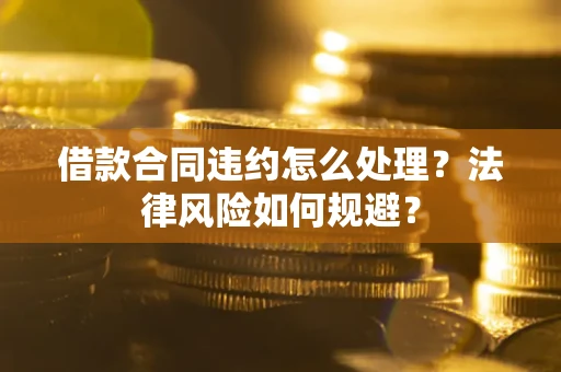 武汉借款合同违约怎么处理？法律风险如何规避？