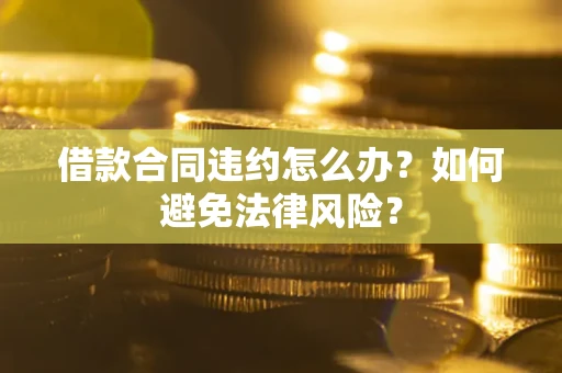 武汉借款合同违约怎么办？如何避免法律风险？