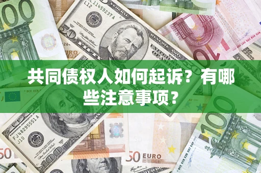 武汉共同债权人如何起诉？有哪些注意事项？