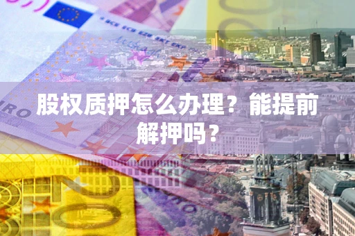 武汉股权质押怎么办理？能提前解押吗？